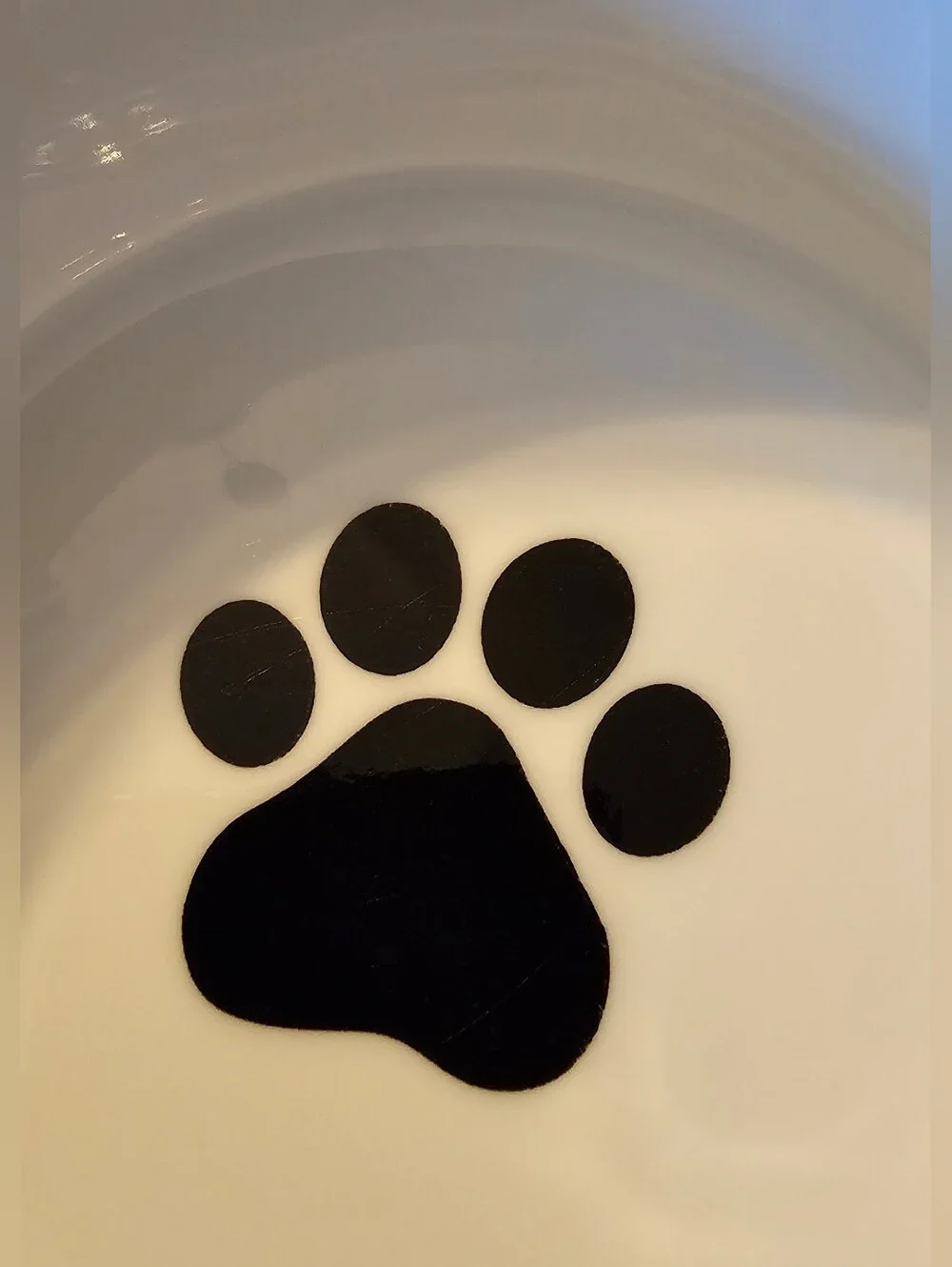 2 Ceramic Paw Print Pet Bowls Puppy Small Dog Cat 5.5